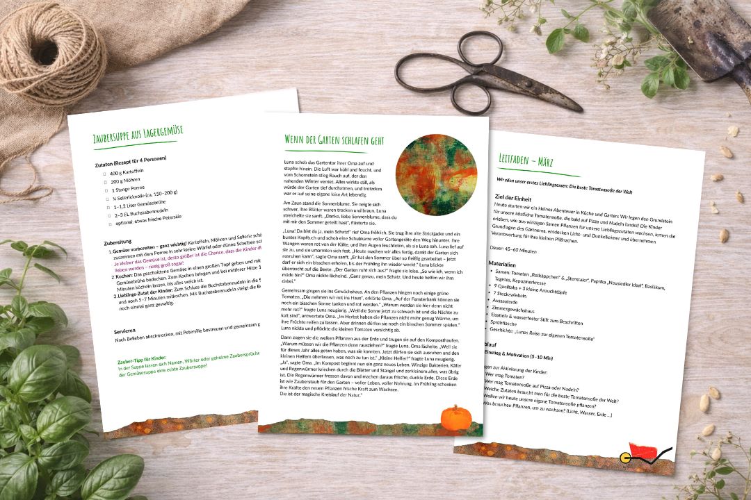 Schubkarren rot Kindergärtnerei